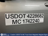 usdot mc magnetic door sign