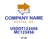 company name truck decal logistics and transportation contemporary usdot mc