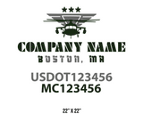 company name truck decal military and usdot mc