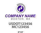 company name truck decal logistics and transportation contemporary usdot mc
