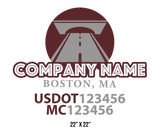 company name truck decal logistics and transportation contemporary usdot mc