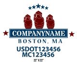 company name truck decal military and usdot mc