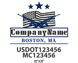 company name truck decal military and usdot mc