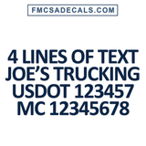 4 lines of text decal