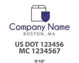 company name truck decal logistics and transportation usdot mc