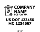 company name truck decal lawn care landscaping and usdot mc