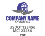 company name truck decal logistics and transportation contemporary usdot mc