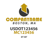 company name truck decal logistics and transportation contemporary usdot mc