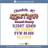 Company Name, Truck Door Decal, Location, USDOT, MC, GVW, CA