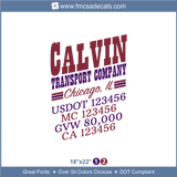 Company Name, Truck Door Decal, Location, USDOT, MC, GVW, CA