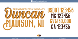 Company Name, Truck Door Decal, Location, USDOT, MC, GVW, CA