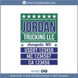 Company Name, Truck Door Decal, Location, USDOT, MC, GVW, CA