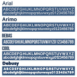 14' 0" Vertical Trailer Truck Height Number Decal Sticker Lettering (Set of 2)