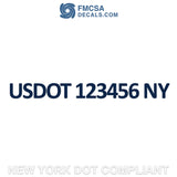 New York usdot decal