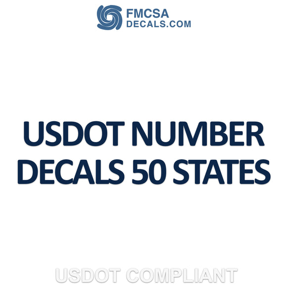 usdot number decal 50 states 