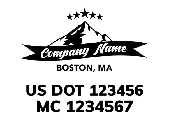 landscape truck door decal usdot mc