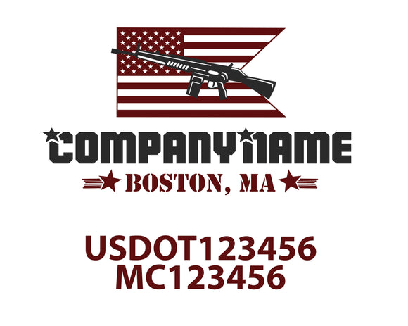 military style usdot decal