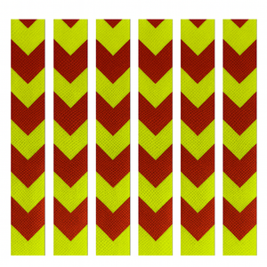 DOT Reflectors | 2" x 18" Red & Yellow Reflective DOT Reflectors