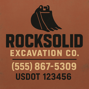 Custom Designed Truck Door Decal With Company or Trucking Name, Location, USDOT, MC, CA, KYU or GVW Sticker Sign For Compliance (2-Pack)