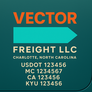 Custom Designed Truck Door Decal With Company or Trucking Name, Location, USDOT, MC, CA, KYU or GVW Sticker Sign For Compliance (2-Pack)