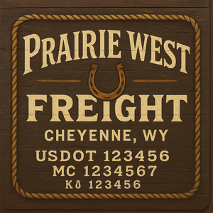 Custom Designed Truck Door Decal With Company or Trucking Name, Location, USDOT, MC, CA, KYU or GVW Sticker Sign For Compliance (2-Pack)