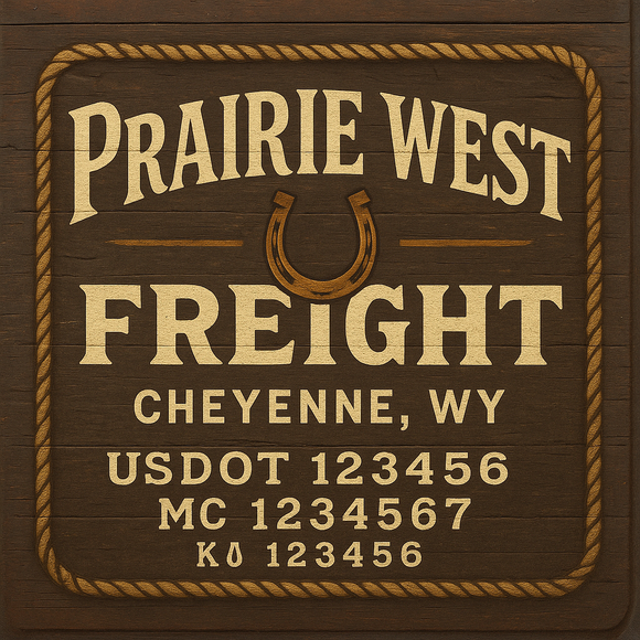 Custom Designed Truck Door Decal With Company or Trucking Name, Location, USDOT, MC, CA, KYU or GVW Sticker Sign For Compliance (2-Pack)