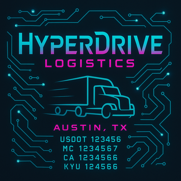 Custom Designed Truck Door Decal With Company or Trucking Name, Location, USDOT, MC, CA, KYU or GVW Sticker Sign For Compliance (2-Pack)