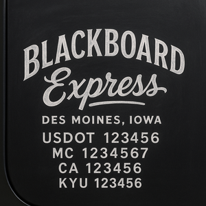 Custom Designed Truck Door Decal With Company or Trucking Name, Location, USDOT, MC, CA, KYU or GVW Sticker Sign For Compliance (2-Pack)