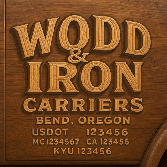 Custom Designed Truck Door Decal With Company or Trucking Name, Location, USDOT, MC, CA, KYU or GVW Sticker Sign For Compliance (2-Pack)