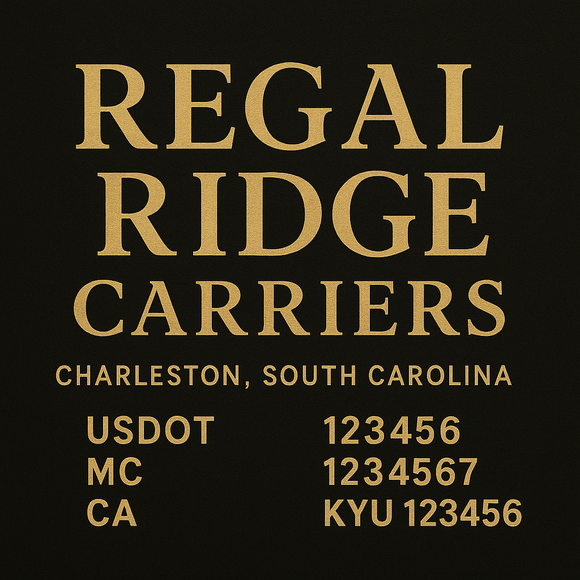 Custom Designed Truck Door Decal With Company or Trucking Name, Location, USDOT, MC, CA, KYU or GVW Sticker Sign For Compliance (2-Pack)