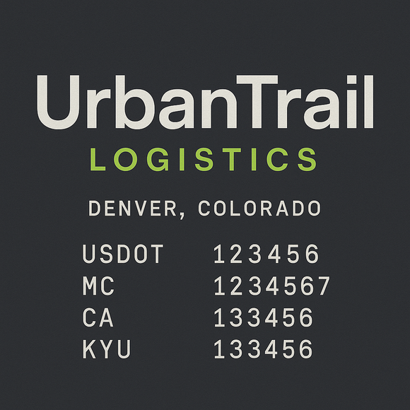Custom Designed Truck Door Decal With Company or Trucking Name, Location, USDOT, MC, CA, KYU or GVW Sticker Sign For Compliance (2-Pack)