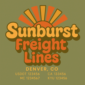 Custom Designed Truck Door Decal With Company or Trucking Name, Location, USDOT, MC, CA, KYU or GVW Sticker Sign For Compliance (2-Pack)