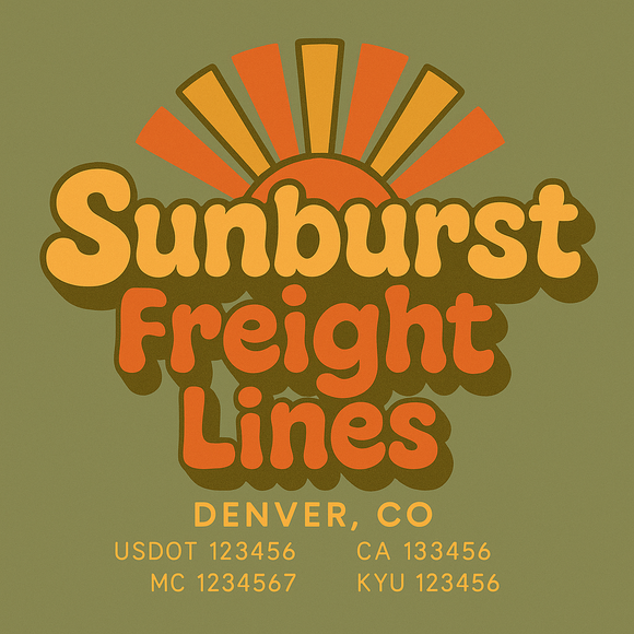 Custom Designed Truck Door Decal With Company or Trucking Name, Location, USDOT, MC, CA, KYU or GVW Sticker Sign For Compliance (2-Pack)