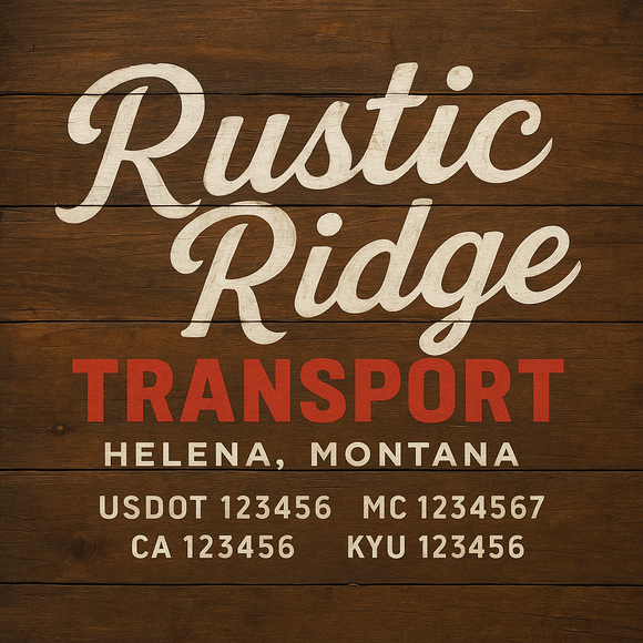 Custom Designed Truck Door Decal With Company or Trucking Name, Location, USDOT, MC, CA, KYU or GVW Sticker Sign For Compliance (2-Pack)