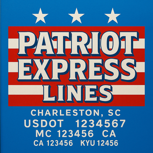 Custom Designed Truck Door Decal With Company or Trucking Name, Location, USDOT, MC, CA, KYU or GVW Sticker Sign For Compliance (2-Pack)