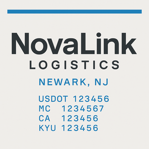 Custom Designed Truck Door Decal With Company or Trucking Name, Location, USDOT, MC, CA, KYU or GVW Sticker Sign For Compliance (2-Pack)