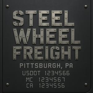 Custom Designed Truck Door Decal With Company or Trucking Name, Location, USDOT, MC, CA, KYU or GVW Sticker Sign For Compliance (2-Pack)