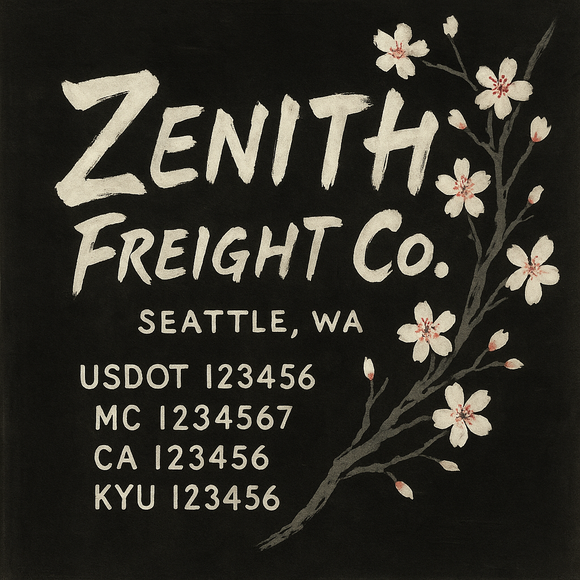 Custom Designed Truck Door Decal With Company or Trucking Name, Location, USDOT, MC, CA, KYU or GVW Sticker Sign For Compliance (2-Pack)