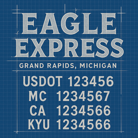 Custom Designed Truck Door Decal With Company or Trucking Name, Location, USDOT, MC, CA, KYU or GVW Sticker Sign For Compliance (2-Pack)