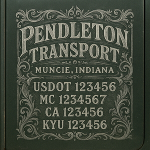 Custom Designed Truck Door Decal With Company or Trucking Name, Location, USDOT, MC, CA, KYU or GVW Sticker Sign For Compliance (2-Pack)