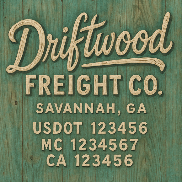 Custom Designed Truck Door Decal With Company or Trucking Name, Location, USDOT, MC, CA, KYU or GVW Sticker Sign For Compliance (2-Pack)