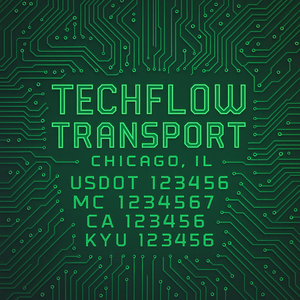 Custom Designed Truck Door Decal With Company or Trucking Name, Location, USDOT, MC, CA, KYU or GVW Sticker Sign For Compliance (2-Pack)