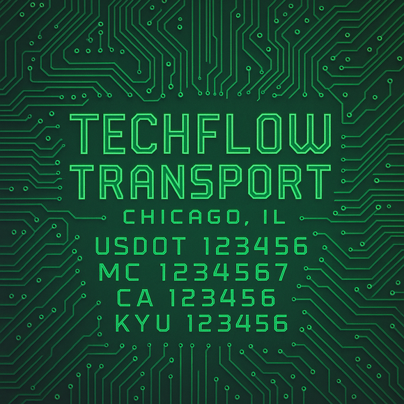 Custom Designed Truck Door Decal With Company or Trucking Name, Location, USDOT, MC, CA, KYU or GVW Sticker Sign For Compliance (2-Pack)