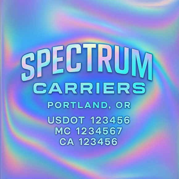Custom Designed Truck Door Decal With Company or Trucking Name, Location, USDOT, MC, CA, KYU or GVW Sticker Sign For Compliance (2-Pack)