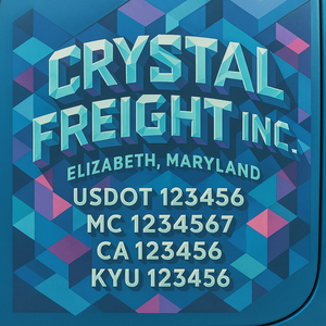 Custom Designed Truck Door Decal With Company or Trucking Name, Location, USDOT, MC, CA, KYU or GVW Sticker Sign For Compliance (2-Pack)