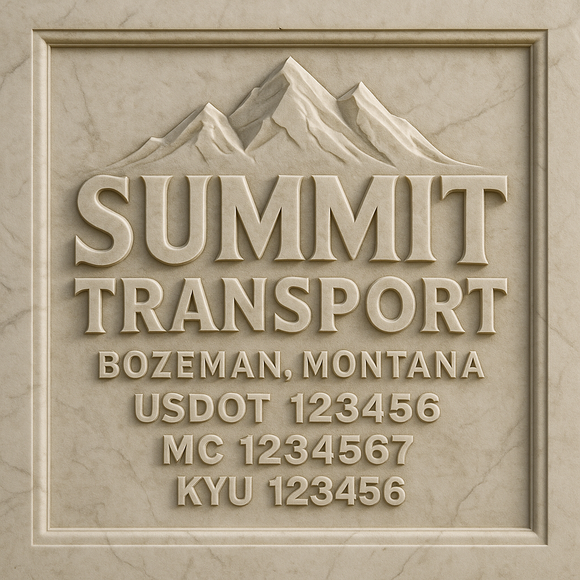 Custom Designed Truck Door Decal With Company or Trucking Name, Location, USDOT, MC, CA, KYU or GVW Sticker Sign For Compliance (2-Pack)