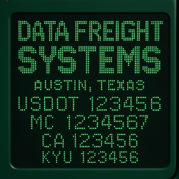 Custom Designed Truck Door Decal With Company or Trucking Name, Location, USDOT, MC, CA, KYU or GVW Sticker Sign For Compliance (2-Pack)