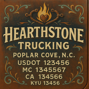 Custom Designed Truck Door Decal With Company or Trucking Name, Location, USDOT, MC, CA, KYU or GVW Sticker Sign For Compliance (2-Pack)