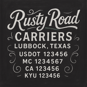 Custom Designed Truck Door Decal With Company or Trucking Name, Location, USDOT, MC, CA, KYU or GVW Sticker Sign For Compliance (2-Pack)