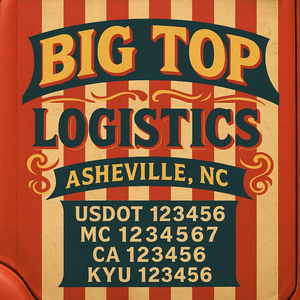 Custom Designed Truck Door Decal With Company or Trucking Name, Location, USDOT, MC, CA, KYU or GVW Sticker Sign For Compliance (2-Pack)